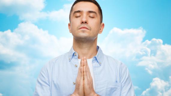 Perfect man praying